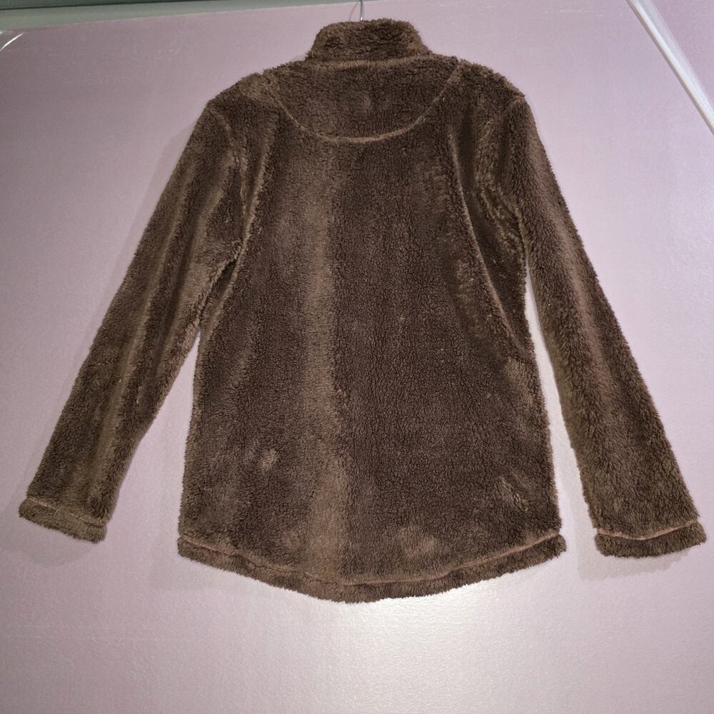 Lauren James Co Fleece Womens Quarter Zip Sherpa Pullover Brown S Preppy cozy - Picture 9 of 11